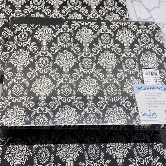 Set of 3 12pack black and white file folders - Picture 2 of 5